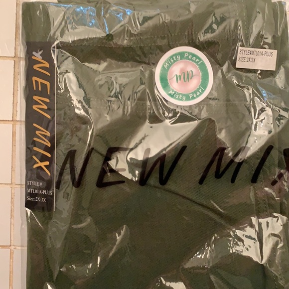 PLUS SIZE 1X Olive -Stretch Moto Leggings Pants NWT - Picture 4 of 4